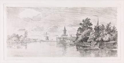 View of the Vecht at Nichtevecht The Netherlands, Elias Stark, 1887