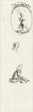 Journal with three vignettes, print maker: Willem Bilderdijk, 1766 - 1785