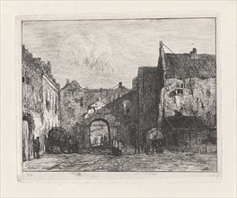 View of the Courtyard, Jan Weissenbruch, 1849