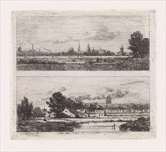 Two landscapes, Gijsbertus Johannes Verspuy, Hermanus Jan Hendrik van Rijkelijkhuysen, 1833 - 1862