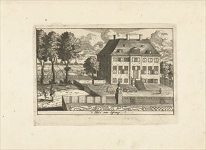 Country house with falconer, Cornelis Elandts, 1663 - 1670