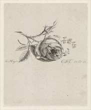 A rose and forget-me-nots, Elisabeth Johanna Koning, 1850