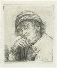 Man with hat, print maker: Jan Chalon, 1748 - 1795
