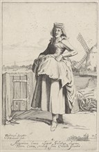 Girl from Alkmaar, The Netherlands, Gillis van Scheyndel (I), Hendrick Hondius (I), 1620 - 1624