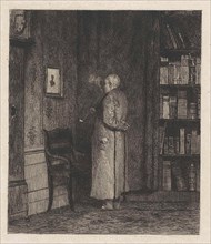 Viewing a portrait, Willem Steelink (II), 1866 - 1928