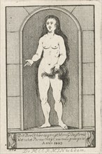 Niche with the statue of a mermaid, print maker: Caspar Jacobsz. Philips, 1774