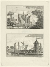 Halsaf Castle and Castle Grondstein, The Netherlands, 1745, Paulus van Liender, 1762