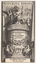 Rome crowned by Fame, print maker: Pieter Serwouters, Bonaventura Elzevier, Abraham Elzevier I,