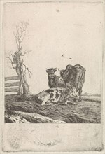 Landscape with three cows, Pieter Janson, 1780 - 1851