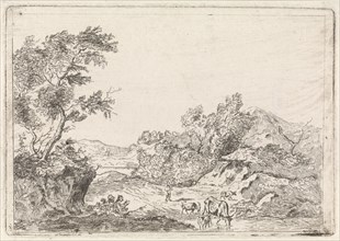 Mountainous landscape with cattle, possibly Johannes Christiaan Janson, 1761-1823