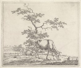 landscape with grazing cow, Pieter Janson, 1780 - 1851