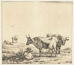 The cow, bull and calf, Karel Dujardin, 1650-1660