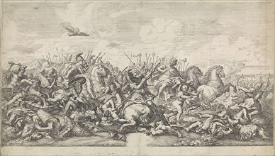 Battle between Alexander the Great and Darius III, Robertus de Mol, Pietro da Cortona, 1674 - 1682