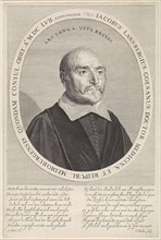 Portrait of Jacobus Lansbergen, print maker: Theodor Matham, Jan Mijtens, Jacob Cats 1577-1660,