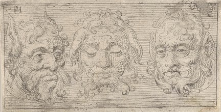Three masks zonders horns, Pieter Feddes van Harlingen, 1611
