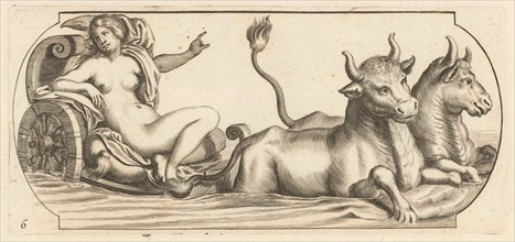 Europe on a chariot, Hendrik de Keyser (I), Anonymous, Justus Danckerts, after 1656 - 1701