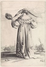 woman seen from the back, Pieter Nolpe, 1623 - 1653