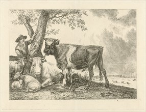 Taurus and farmer, Johannes Mock, Paulus Potter, 1825