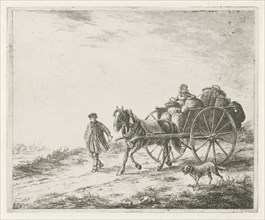 farm wagon with load, Christiaan Wilhelmus Moorrees, 1811 - 1867