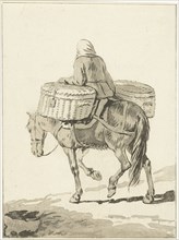 Woman on horse, attributed to Jurriaan Cootwijck, 1724 - 1798