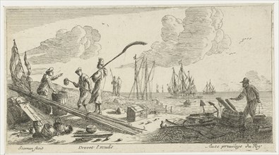 Sailors at the seaside, Anonymous, Pierre Drevet, Lodewijk XIV (koning van Frankrijk), 1650 - 1738