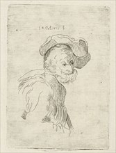 Portrait of a man with beret, Johan Antoni Kauclitz Colizzi, c. 1774 - 1808