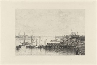 View of the buildings of the rowing club De Hoop, Johan Conrad Greive, 1847 - 1891