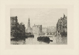 View Munt Tower in Amsterdam, The Netherlands, Johan Conrad Greive, 1847 - 1891