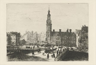 View Muntplein Amsterdam, The Netherlands, Johan Conrad Greive, 1847 - 1891