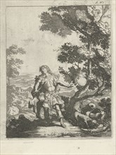 Shrieking Lord commits suicide, Arnold Houbraken, 1681 - 1683