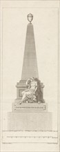 Design for a headstone in memory of Pieter Nieuwland, R. Ziesenis, 1795