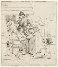 Kitchen Scene with children, Louis Bernard Coclers, 1756 - 1817
