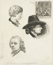 Study Sheet with portraits of Louis Bernard Coclers and his family, Louis Bernard Coclers, 1780