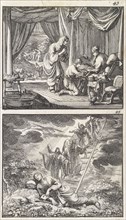 Isaac blesses Jacob, Dream of Jacob, Jan Luyken, Barent Visscher, Andries van Damme, 1698