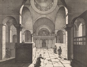 Interior of Greek domed church at Chalcedon, Jan Luyken, 1698