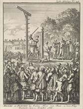 Beheading of Henri de Fleury de Coulan Buat in The Hague, 1666, Jan Luyken, Jan Claesz ten Hoorn,