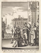 Beheading of Charles I, king of England, London, 1649, Jan Luyken, Jan Claesz ten Hoorn, 1698