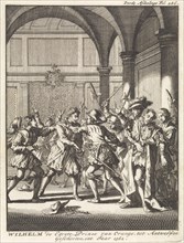 Unsuccessful attempt on Prince William I of Orange Antwerp, 1582, Belgium, Jan Luyken, Jan Claesz