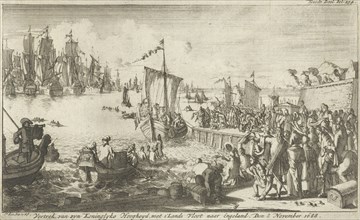 Departure of William III to England, 1688, print maker: Caspar Luyken, Caspar Luyken, Jan Claesz