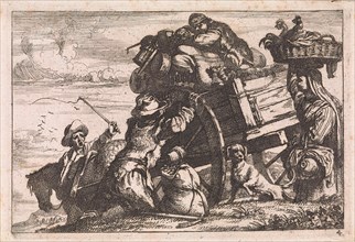 The cart, Jan Baptist de Wael, 1642 - 1669