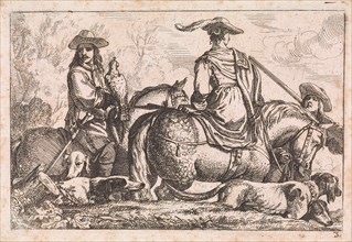 Falconry, Jan Baptist de Wael, 1642 - 1669