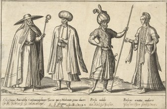 Dress of Ottomans and Persians around 1580, print maker: Abraham de Bruyn, Joos de Bosscher, 1581
