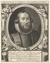 Portrait of Michel Waltherus at the age of 42, print maker: Willem Jacobsz. Delff, 1635