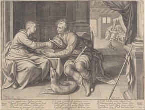 Esau sells his birthright to Jacob William Isaacsz. van Swanenburg, Petrus Scriverius, Johannes