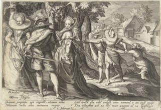 Poverty follows Wealth, Gillis van Breen, Cornelius Schonaeus, 1595 - 1605