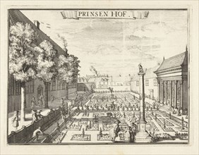View of the Prinsenhof in Haarlem, The Netherlands, Romeyn de Hooghe, 1688 - 1689