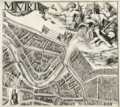 Part of the plan of Haarlem, The Netherlands, Romeyn de Hooghe, 1688 - 1689