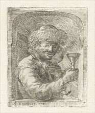 Pipe Smoking drinker, Simon Klapmuts, 1774