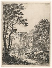 Landscape with a bullock cart, view between Ancona and Senigallia, Italy, Jan Both, 1644-1652