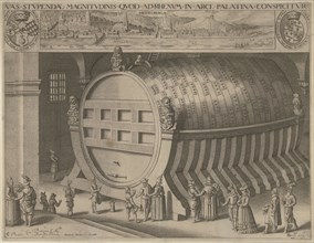 Big wine barrel Heidelberg, Willem Jacobsz. Delff, Hendrick Focken, 1590 - 1638